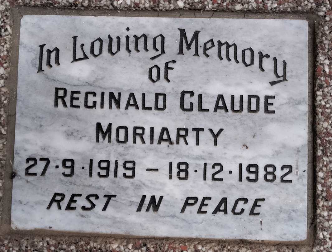 MORIARTY Reginald Claude 1919-1982