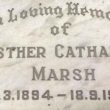 MARSH Esther Catherine 1894-1970