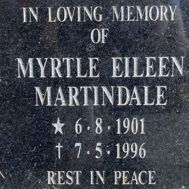 MARTINDALE Myrtle Eileen 1901-1996