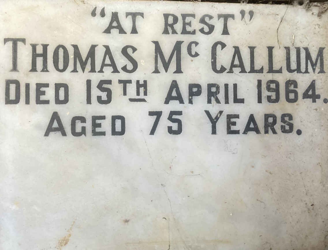 MCCALLUM Thomas -1964
