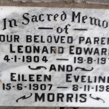 MORRIS Leonard Edward 1904-1973 & Eileen Eveline 1907-1982