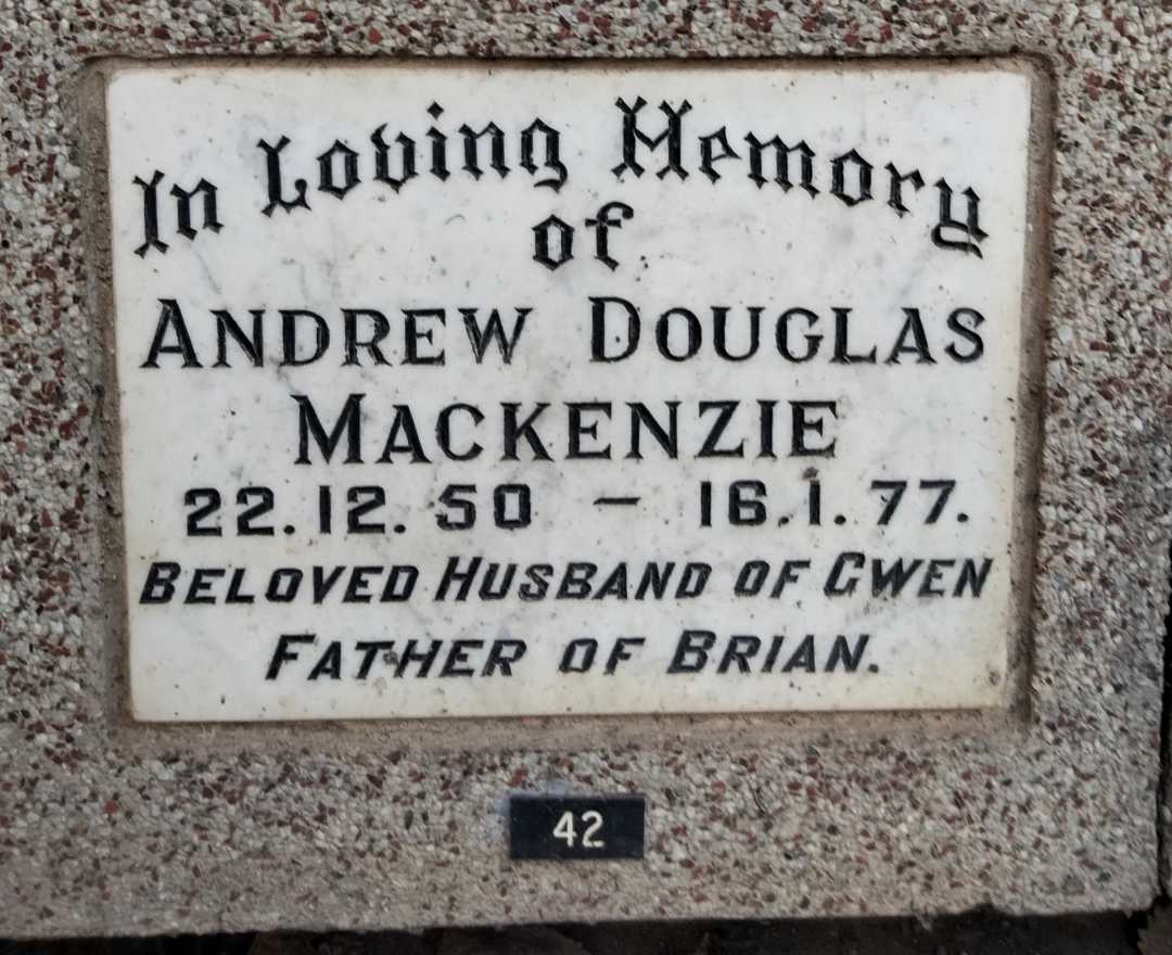 MACKENZIE Andrew Douglas 1950-1977
