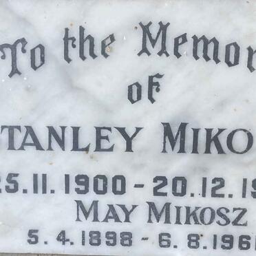 MIKOSZ Stanley 1900-1954 & May 1898-1961
