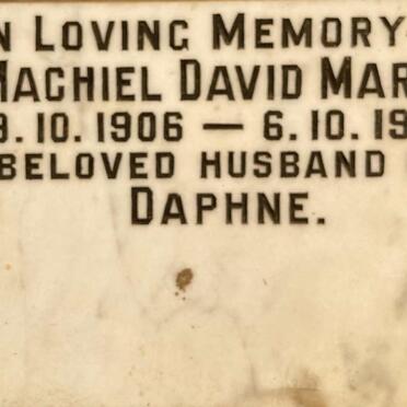 MAREE Machiel David 1906-1970