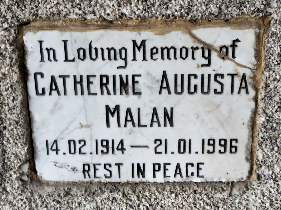 MALAN Catherine Augusta 1914-1996