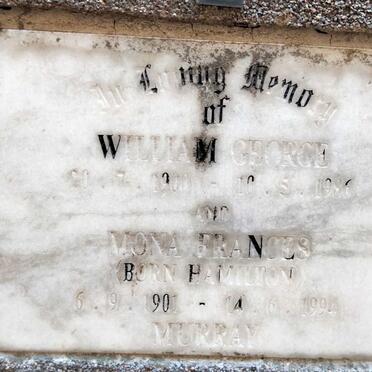 MURRAY William George 1900-1986 & Mona Frances HAMILTON 1901-1994