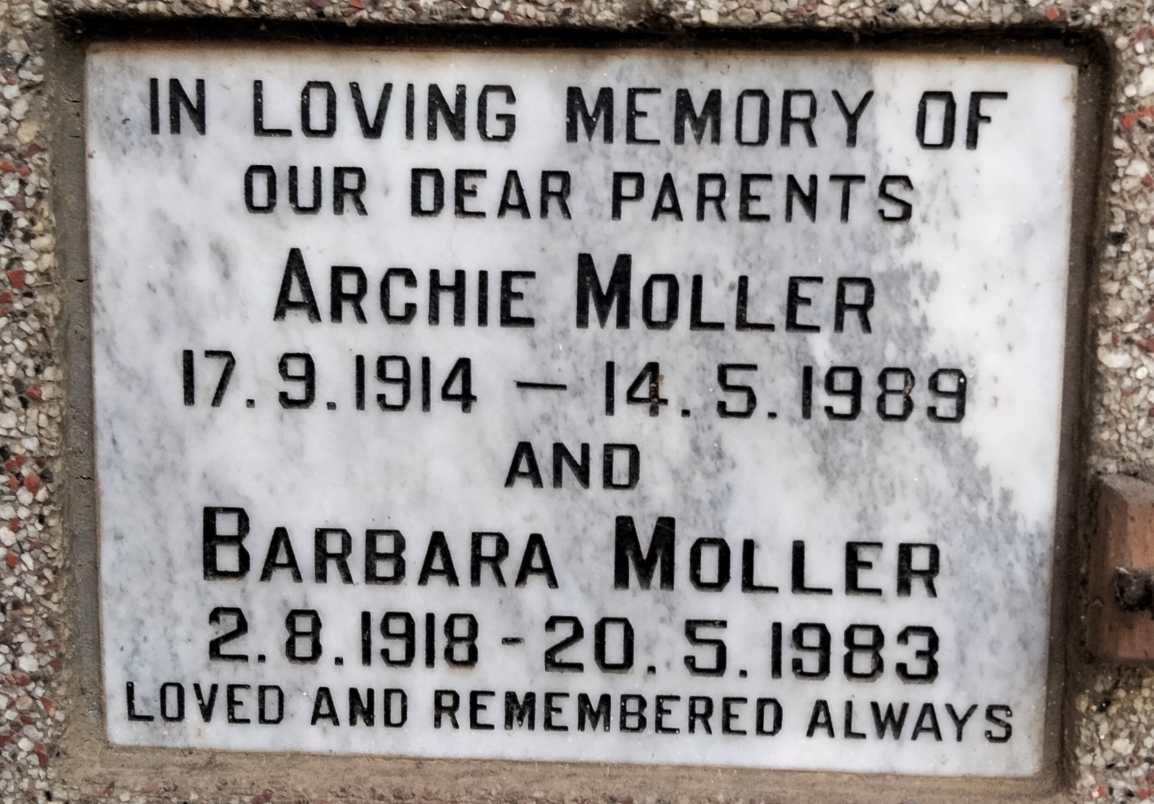 MOLLER Archie 1914-1989 & Barbara 1918-1983
