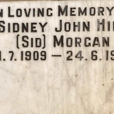 MORGAN Sidney John Hill 1909-1970
