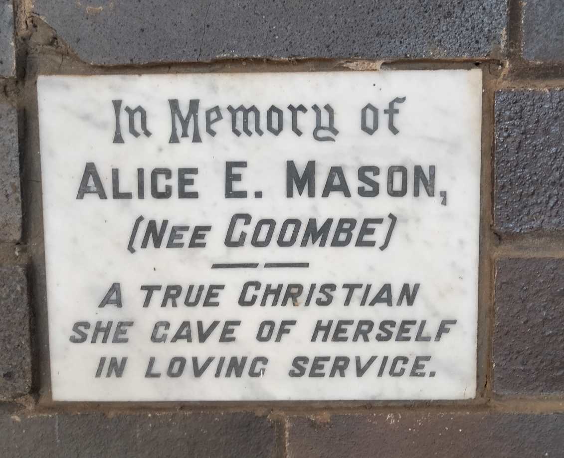 MASON Alice E. nee COOMBE 