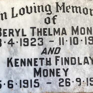 MONEY Kenneth Findlay 1915-1983 & Beryl Thelma 1923-1974