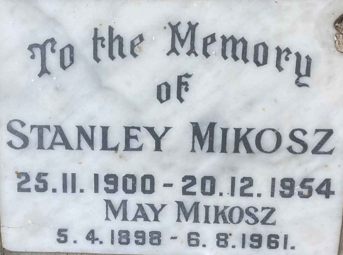 MIKOSZ Stanley 1900-1954 & May 1898-1961
