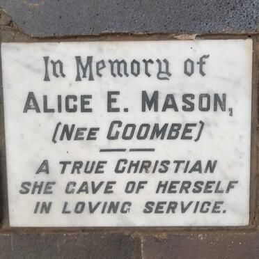 MASON Alice E. nee COOMBE 