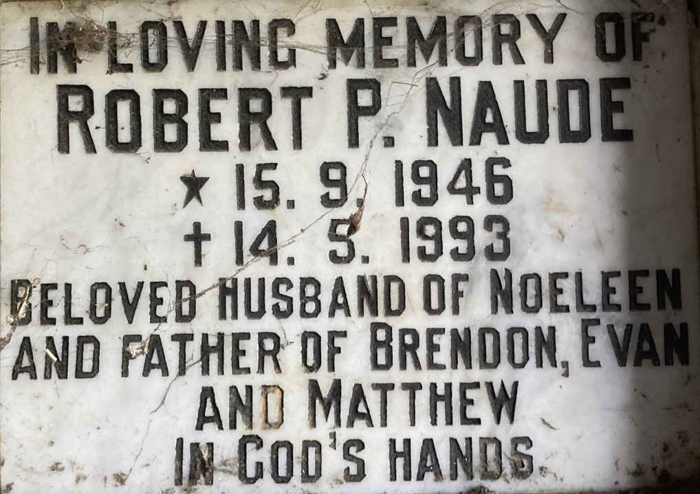 NAUDE Robert P. 1946-1993