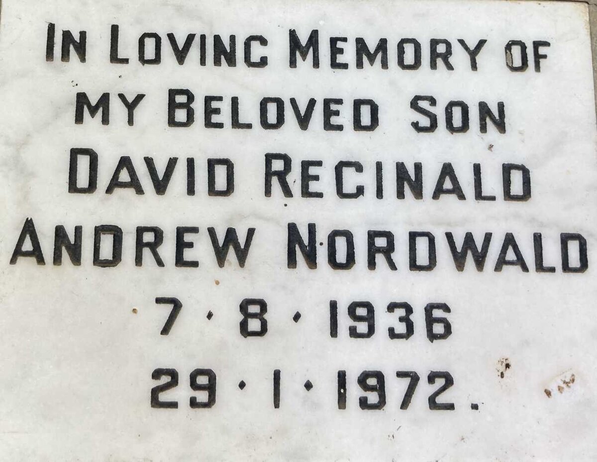 NORDWALD David Reginald Andrew 1936-1972