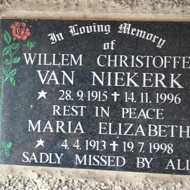 NIEKERK Willem Christoffel, van 1915-1996 & Maria Elizabeth 1913-1998