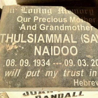 NAIDOO Thulsiammal 1934-2005