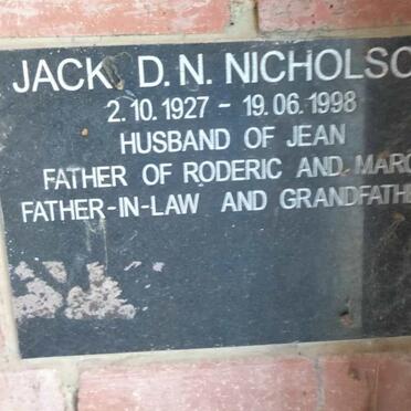 NICHOLSON Jack D.N. 1927-1998