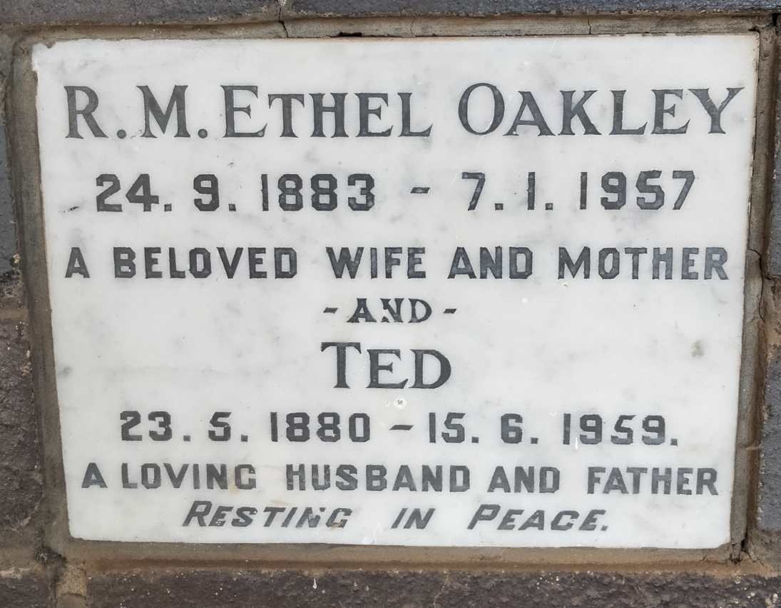 OAKLEY Ted 1880-1959 & R.M. Ethel 1883-1957