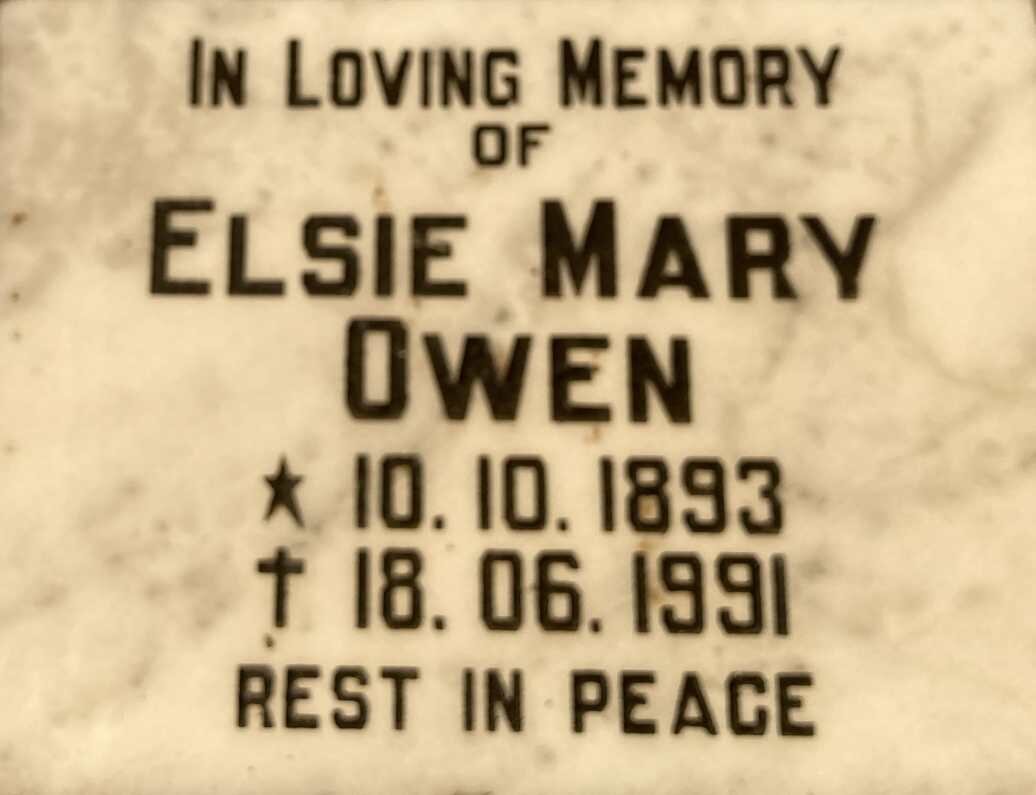 OWEN Elsie Mary 1893-1991