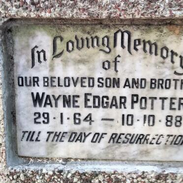 POTTER Wayne Edgar 1964-1988