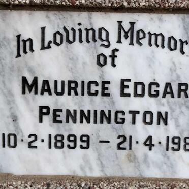 PENNINGTON Maurice Edgar 1899-1984