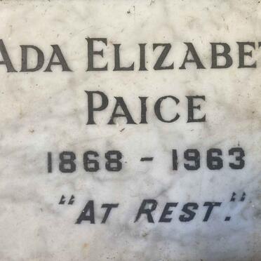 PAICE Ada Elizabeth 1868-1963