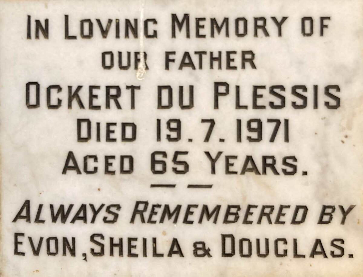 PLESSIS Ockert, du -1971