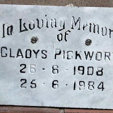 PICKWORTH Gladys 1908-1984
