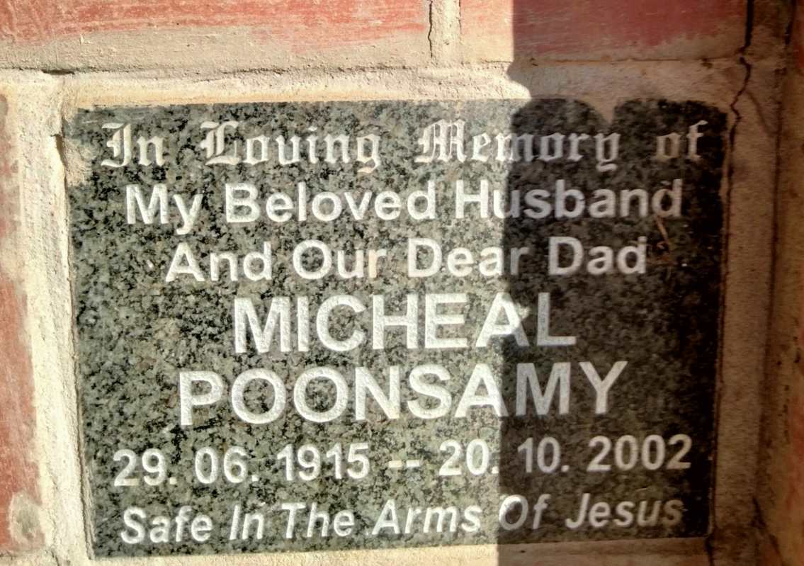 POONSAMY Micheal 1915-2002