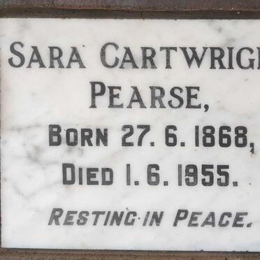 PEARSE Sara Cartwright 1868-1955