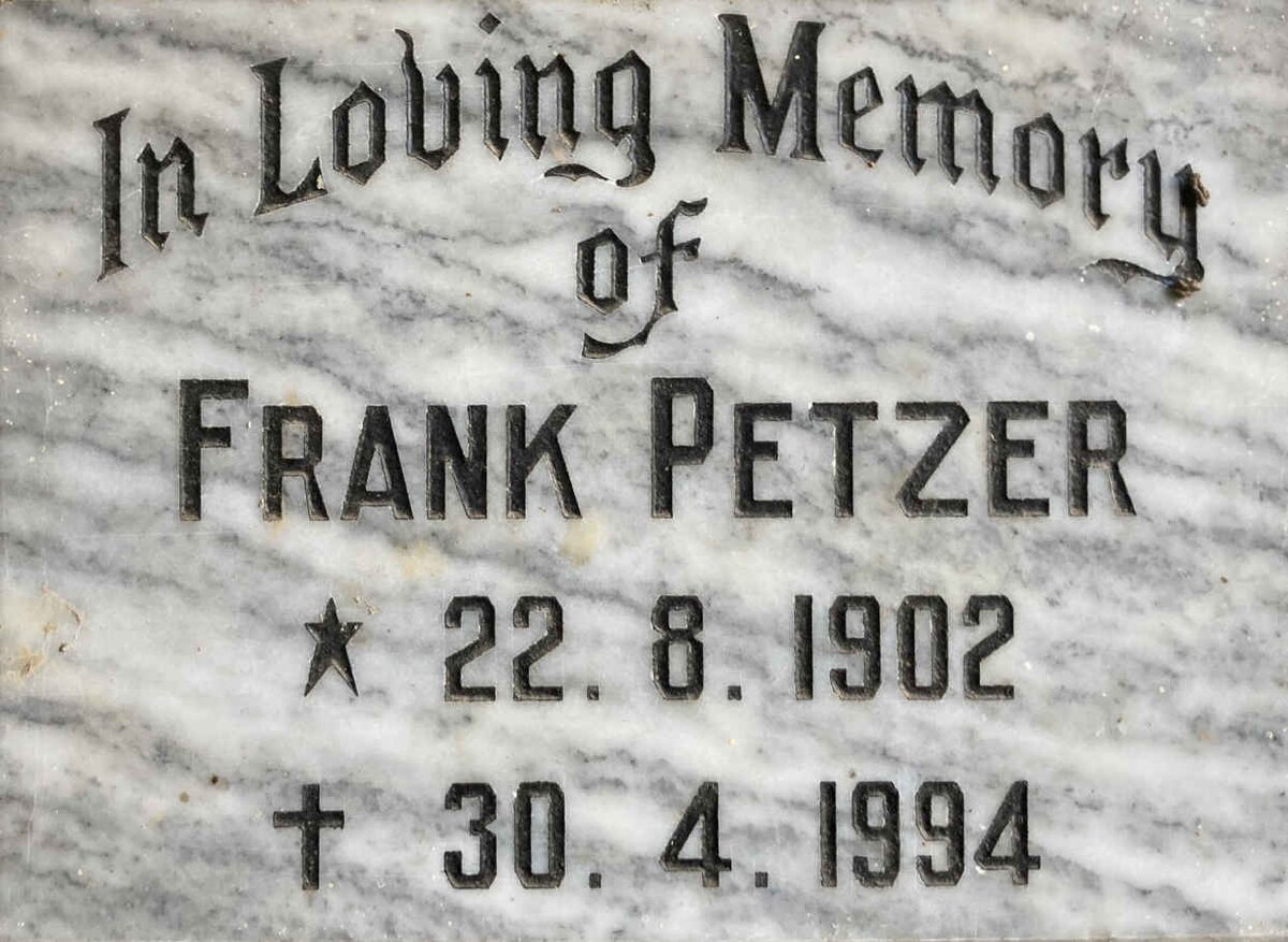 PETZER Frank 1902-1994