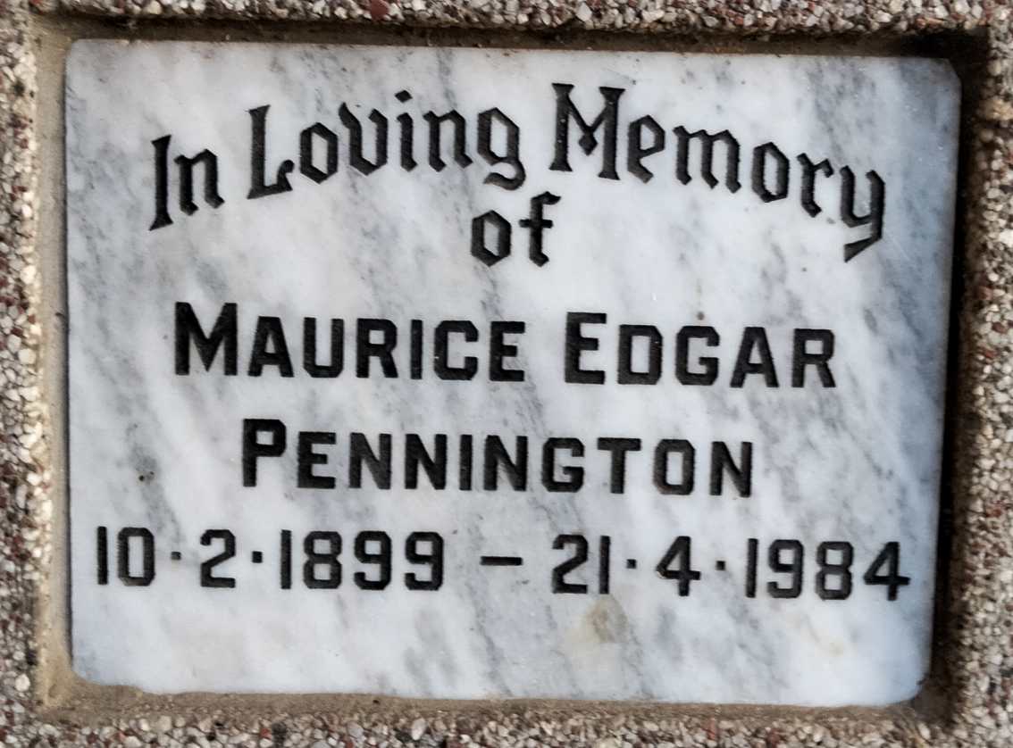 PENNINGTON Maurice Edgar 1899-1984
