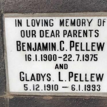 PELLEW Benjamin C. 1900-1975 & Gladys L. 1910-1993