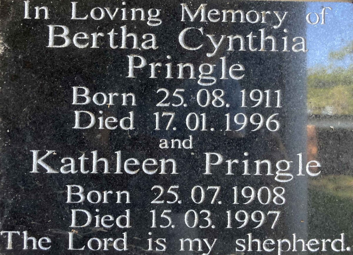 PRINGLE Kathleen 1908-1997 :: PRINGLE Bertha Cynthia 1911-1996