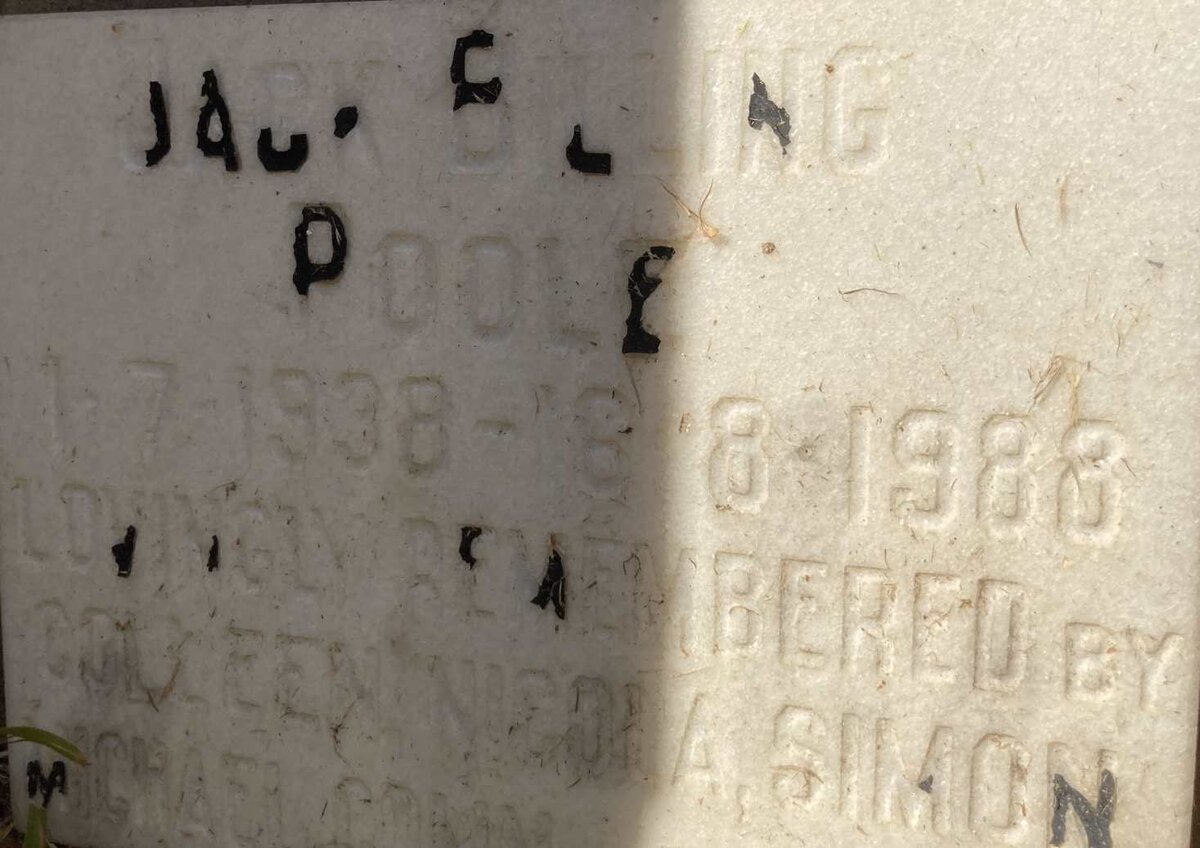 POOLE Jack Billing 1938-1988