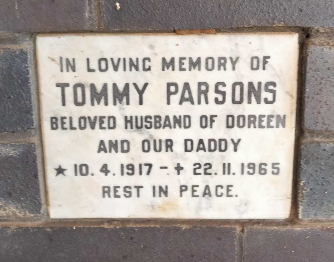 PARSONS Tommy 1917-1965