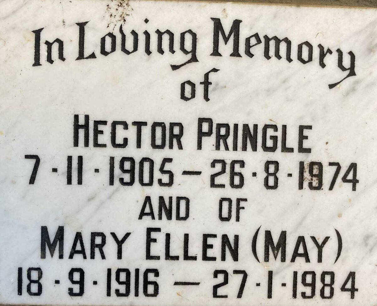 PRINGLE Hector 1905-1974 & Mary Ellen 1916-1984