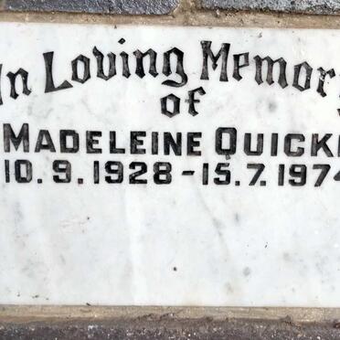 QUICKE Madeleine 1928-1974