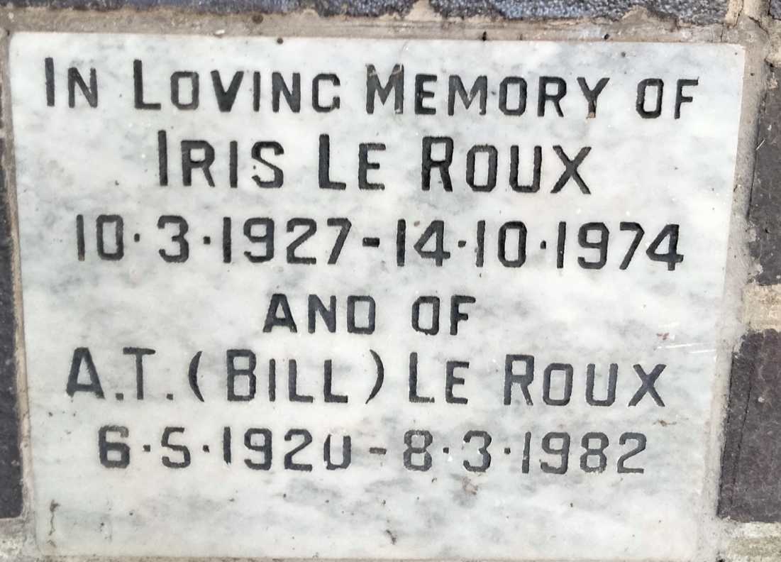 ROUX A.T., le 1920-1982 & Iris 1927-1974