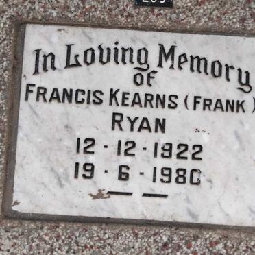 RYAN Francis Kearns 1922-1980