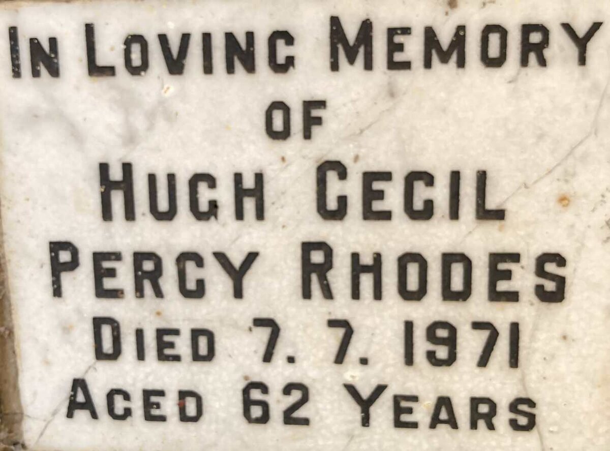 RHODES Hugh Cecil Percy -1971
