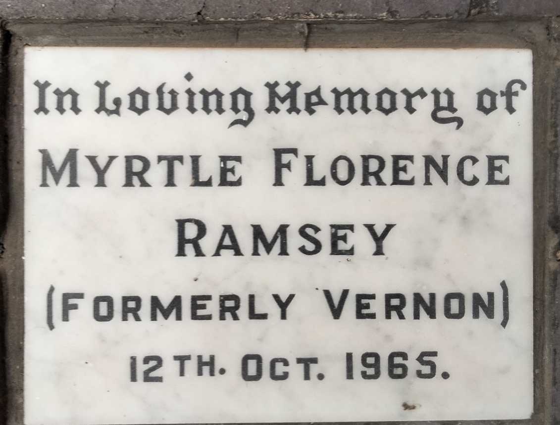 RAMSEY Myrtle Florence formerly VERNON -1965