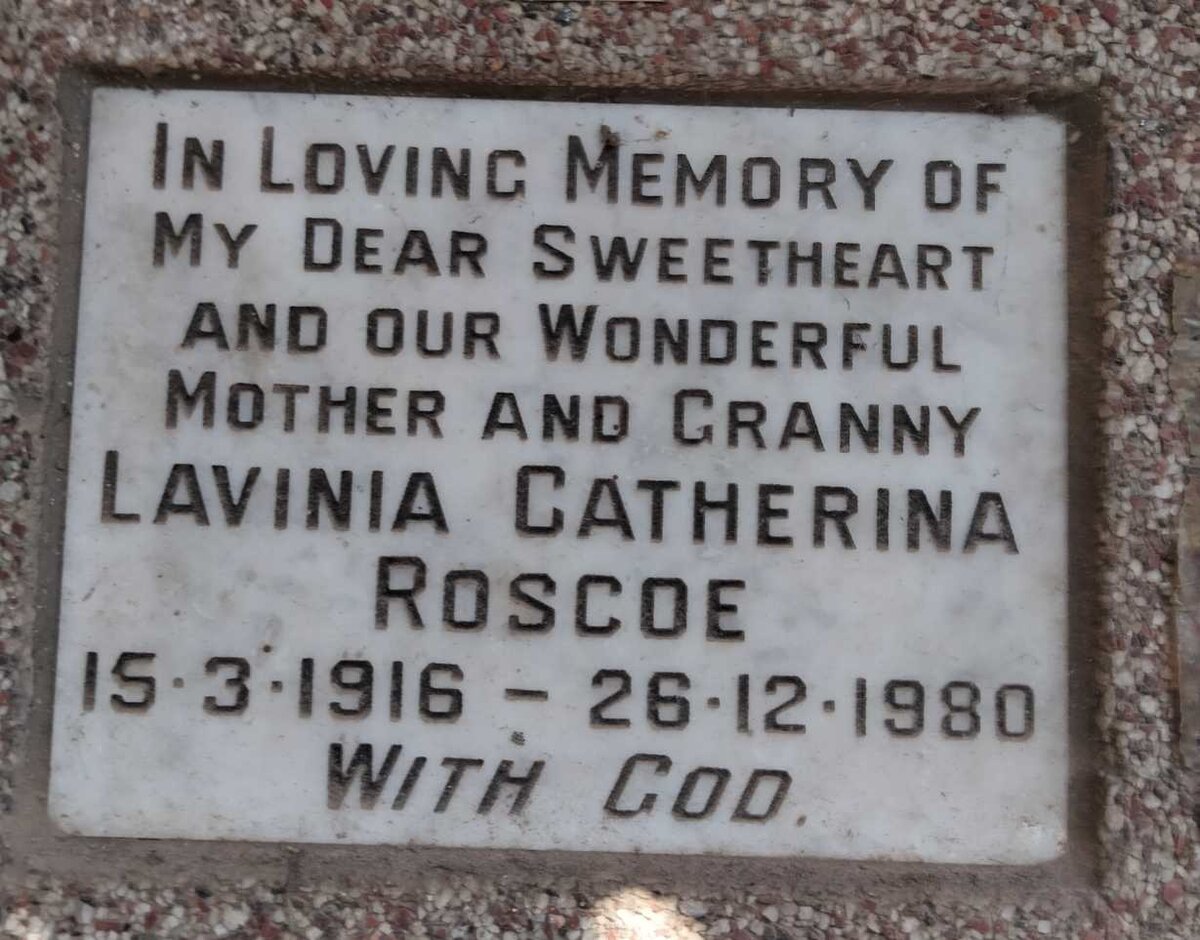 ROSCOE Lavinia Catherina 1916-1980