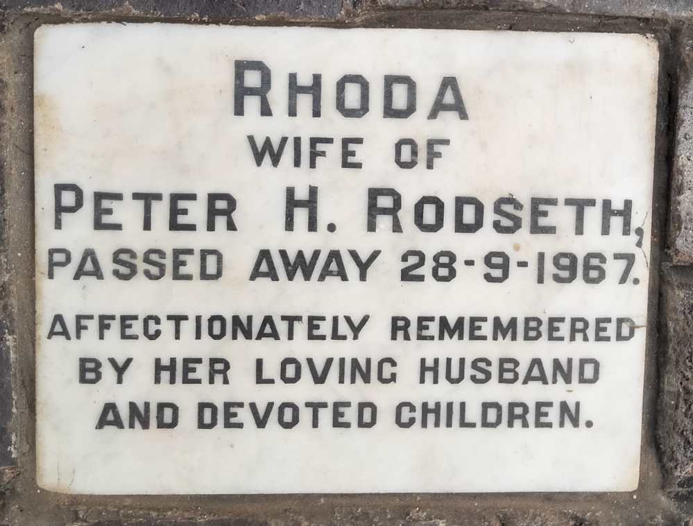 RODSETH Rhoda -1967