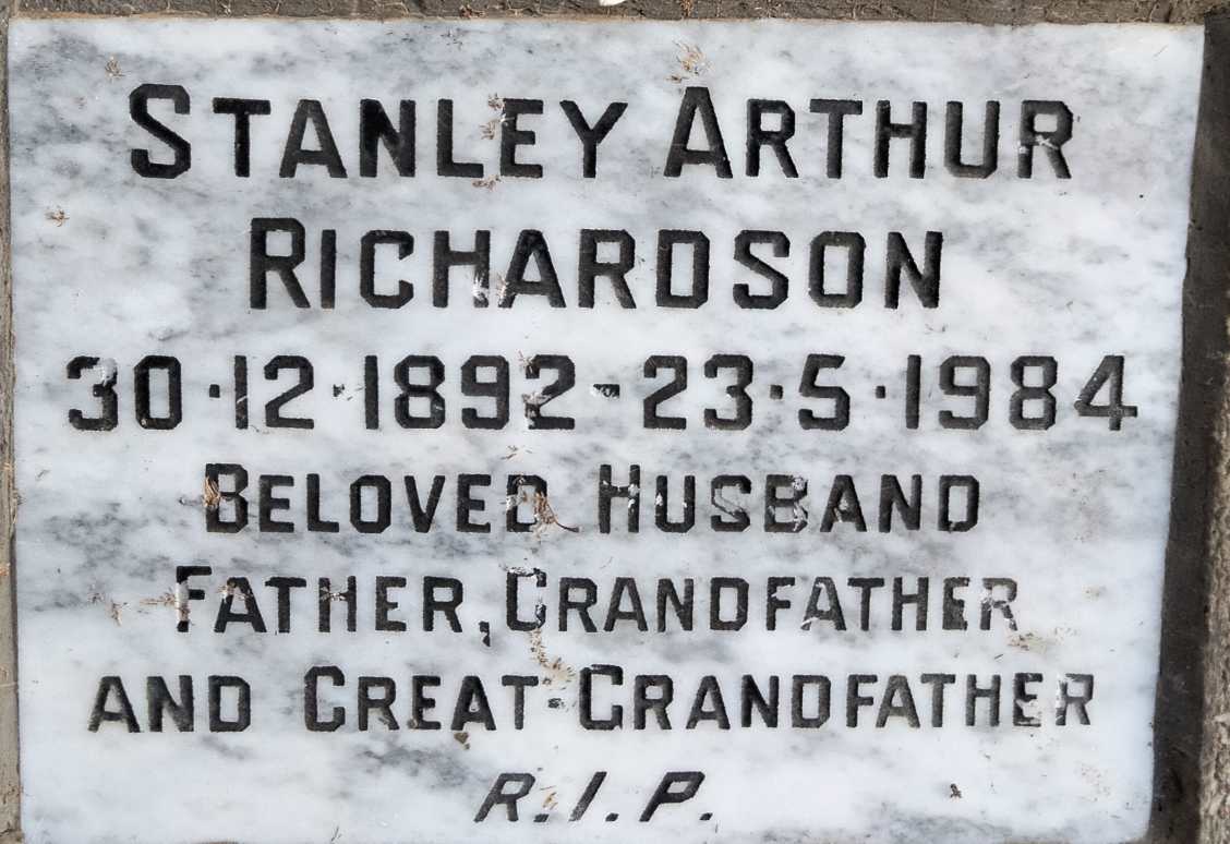 RICHARDSON Stanley Arthur 1892-1984