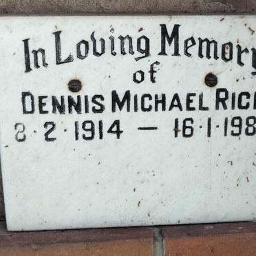 RICE Dennis Michael 1914-1985