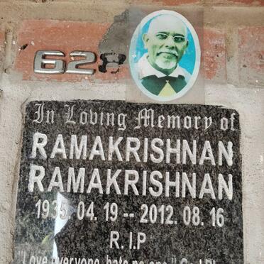 RAMAKRISHNAN Ramakrishnan 1935-2012