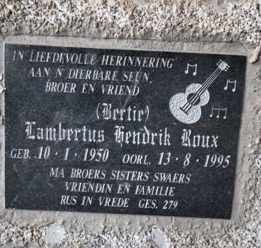 ROUX Lambertus Hendrik 1950-1995