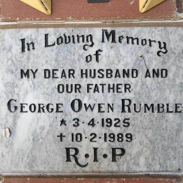 RUMBLE George Owen 1925-1989