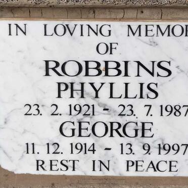ROBBINS George 1914-1997 & Phyllis 1921-1987